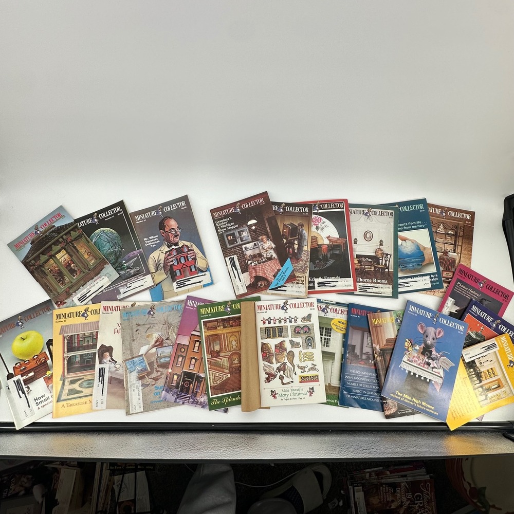 Vintage Miniature Collector Magazine Lot 20+ Issues 1980-84 Dollhouse Scale Art